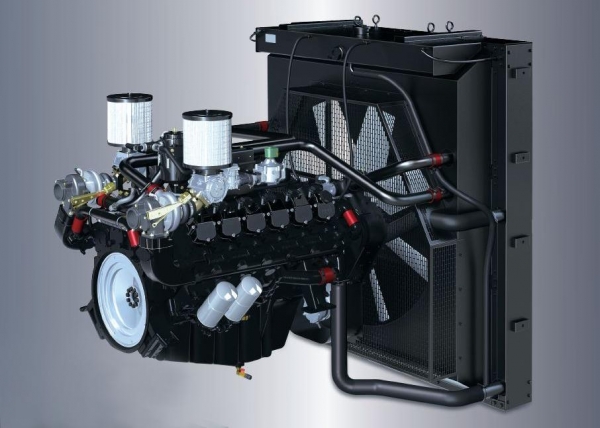 두산인프라코어가 PSI에 공급하는 22리터급 천연가스 엔진.