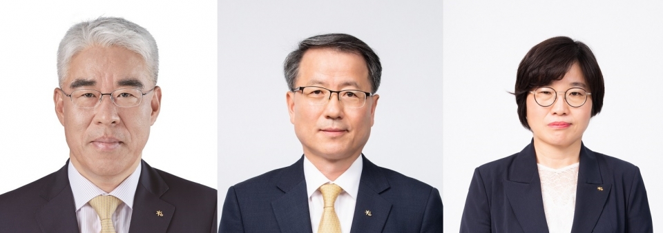 (왼쪽부터)KB손해보험 김기환, KB부동산신탁은 서남종, KB신용정보는 조순옥 대표