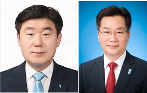 (왼쪽부터)박근영 하나금융티아이 사장 후보, 강동훈 하나에프앤아이 사장 후보